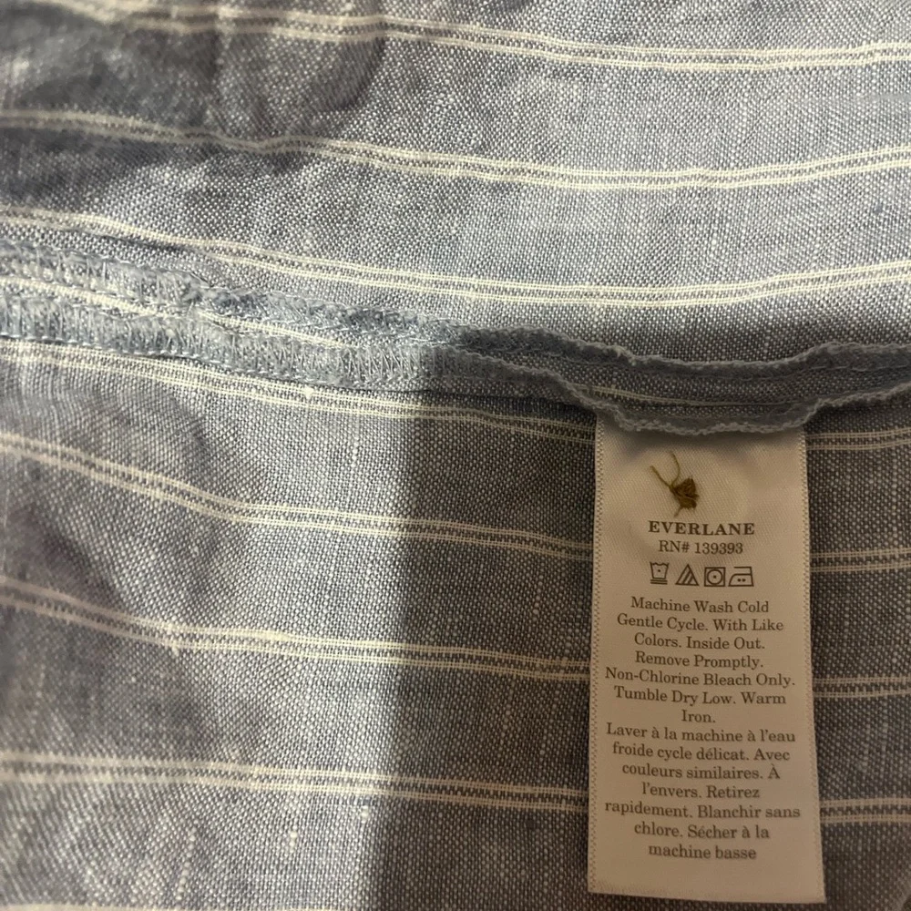 Everlane Jumpsuit Women’s Size 2 The Picnic Linen Summer Coastal 100% linen